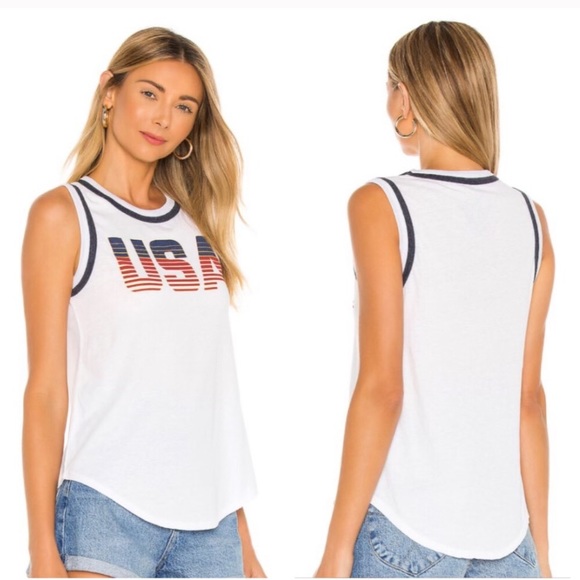 ✨HP✨ CHASER Jersey USA Vintage Muscle Tank Top Shirt - Picture 10 of 12